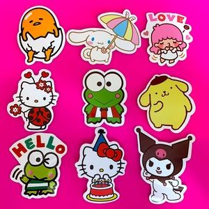 9 Sanrio Hello Kitty and Friends Waterproof Stickers